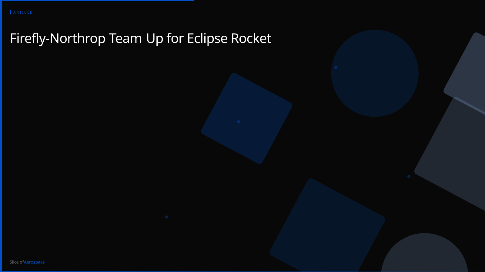 Firefly-Northrop Team Up for Eclipse Rocket